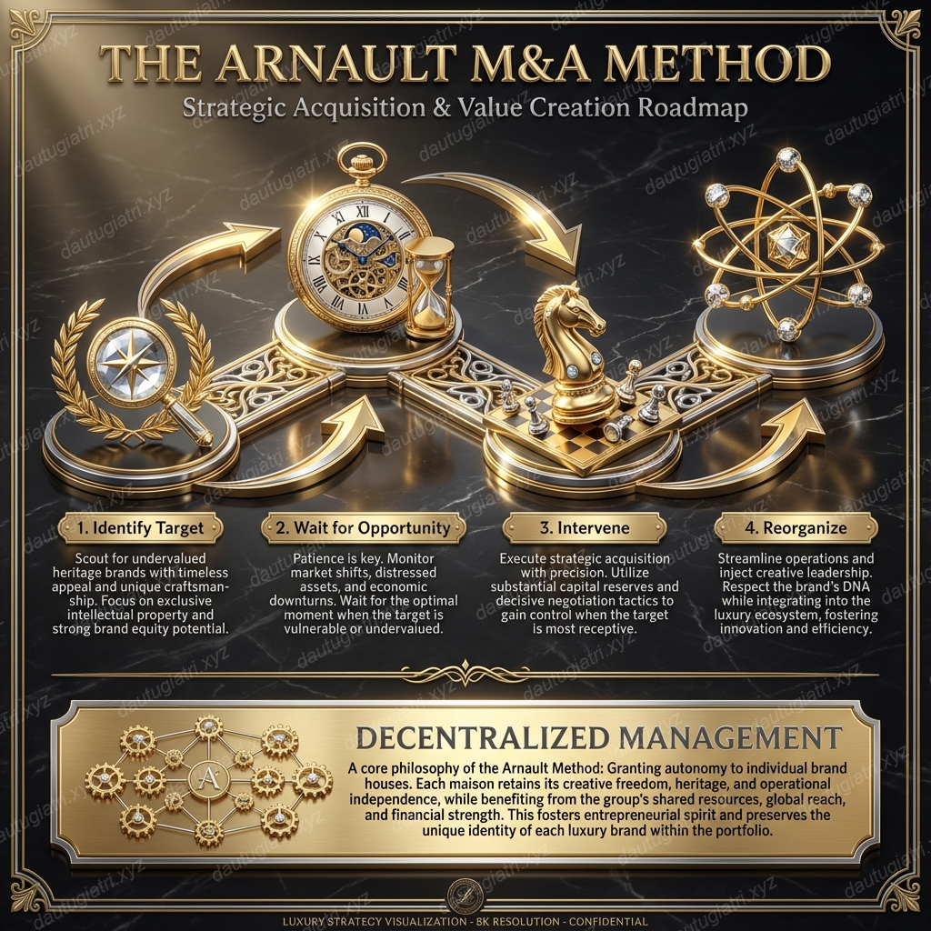 Quy trình M&amp;A chiến lược của Arnault